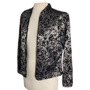Kathy Roberts Sequined Jacket Black Size 10P